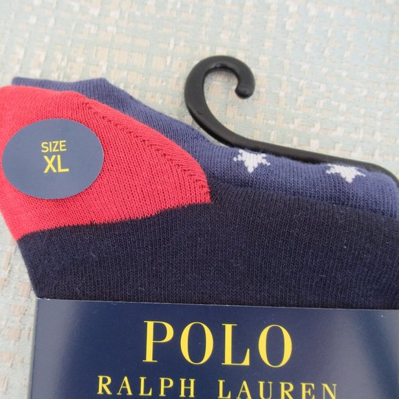 Polo Ralph Lauren Pack of 2 Polo Bear Dress Socks Men's Sz XL Fit Shoes 12-17 - Picture 3 of 8